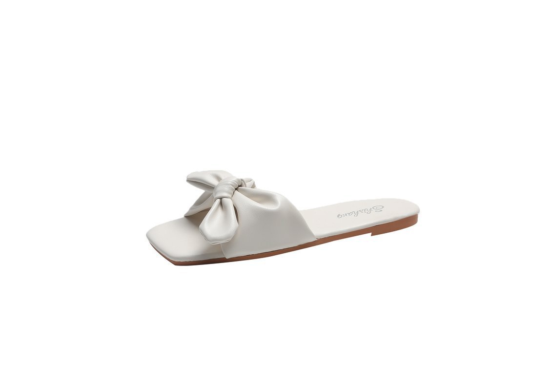 Women's Beach Slippers With Bow