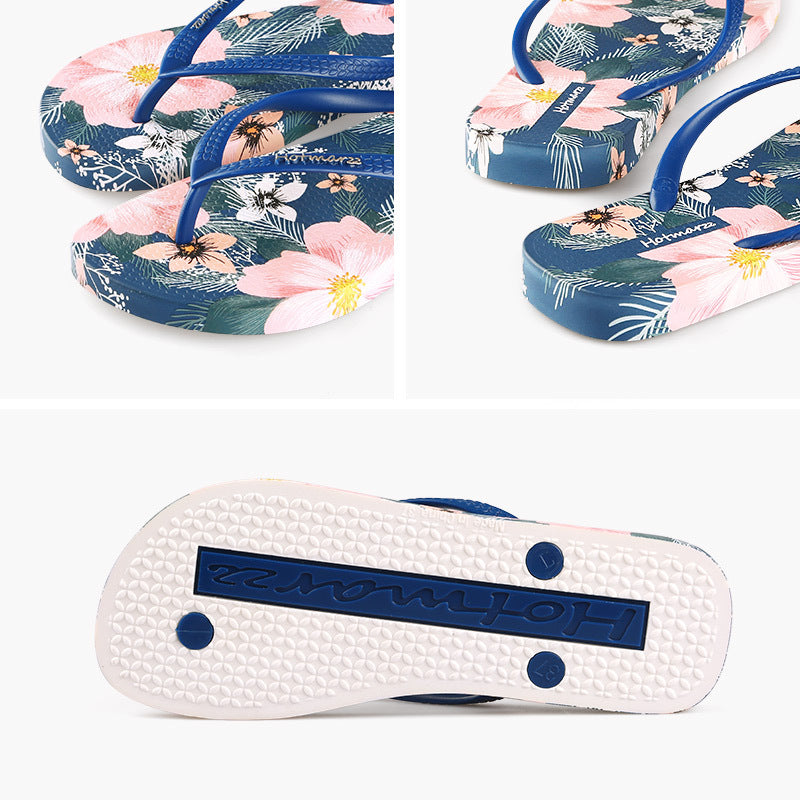 New Flip-Flops Women's Summer Wear All-match Non-slip Beach Flip Sandals and Slippers