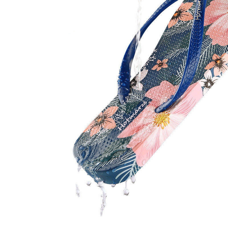 New Flip-Flops Women's Summer Wear All-match Non-slip Beach Flip Sandals and Slippers