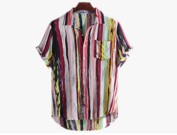 Men's printed beach short sleeve