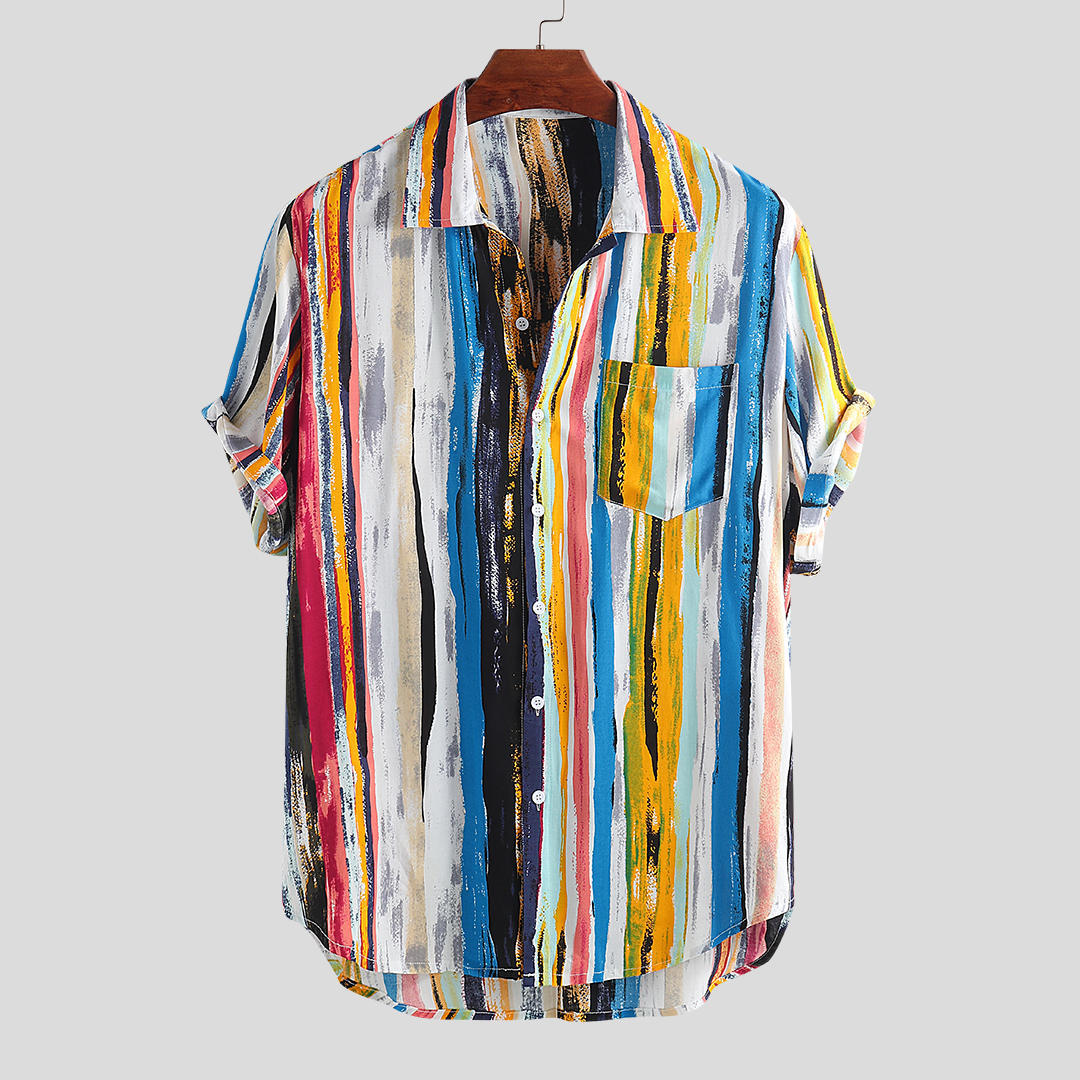 Men's printed beach short sleeve
