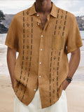 Lapel Beach Short Sleeve Shirt