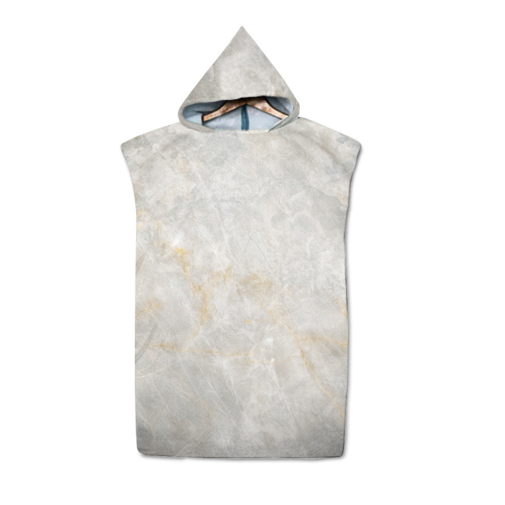 Beach Sun Protection Changing Hooded Cloak, Wearable Beach Swimming Towel