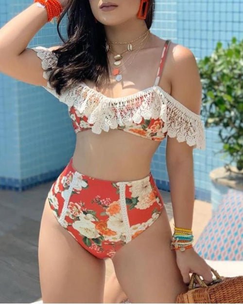 Flower plant beach three-piece