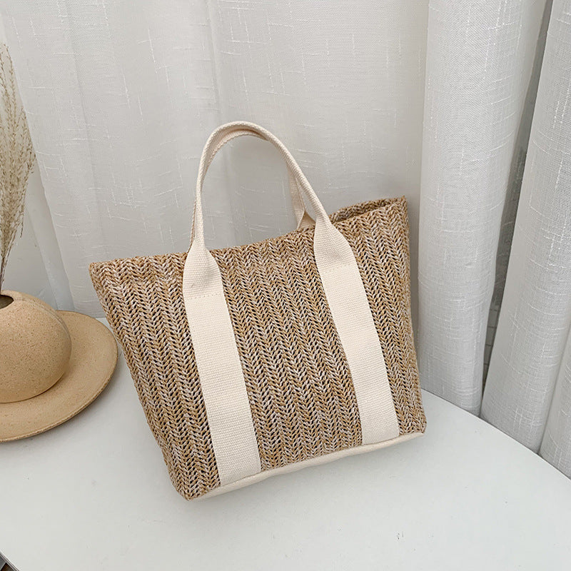 Straw Handbag Beach Style Woven