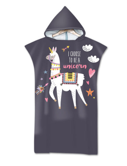 Beach Sun Protection Changing Hooded Cloak, Wearable Beach Swimming Towel