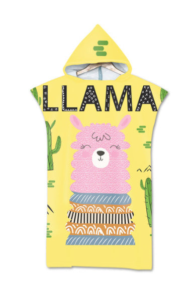 Beach Sun Protection Changing Hooded Cloak, Wearable Beach Swimming Towel