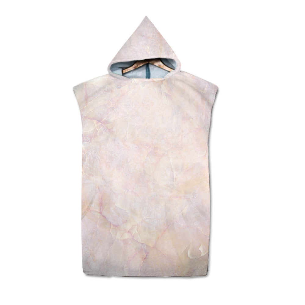 Beach Sun Protection Changing Hooded Cloak, Wearable Beach Swimming Towel