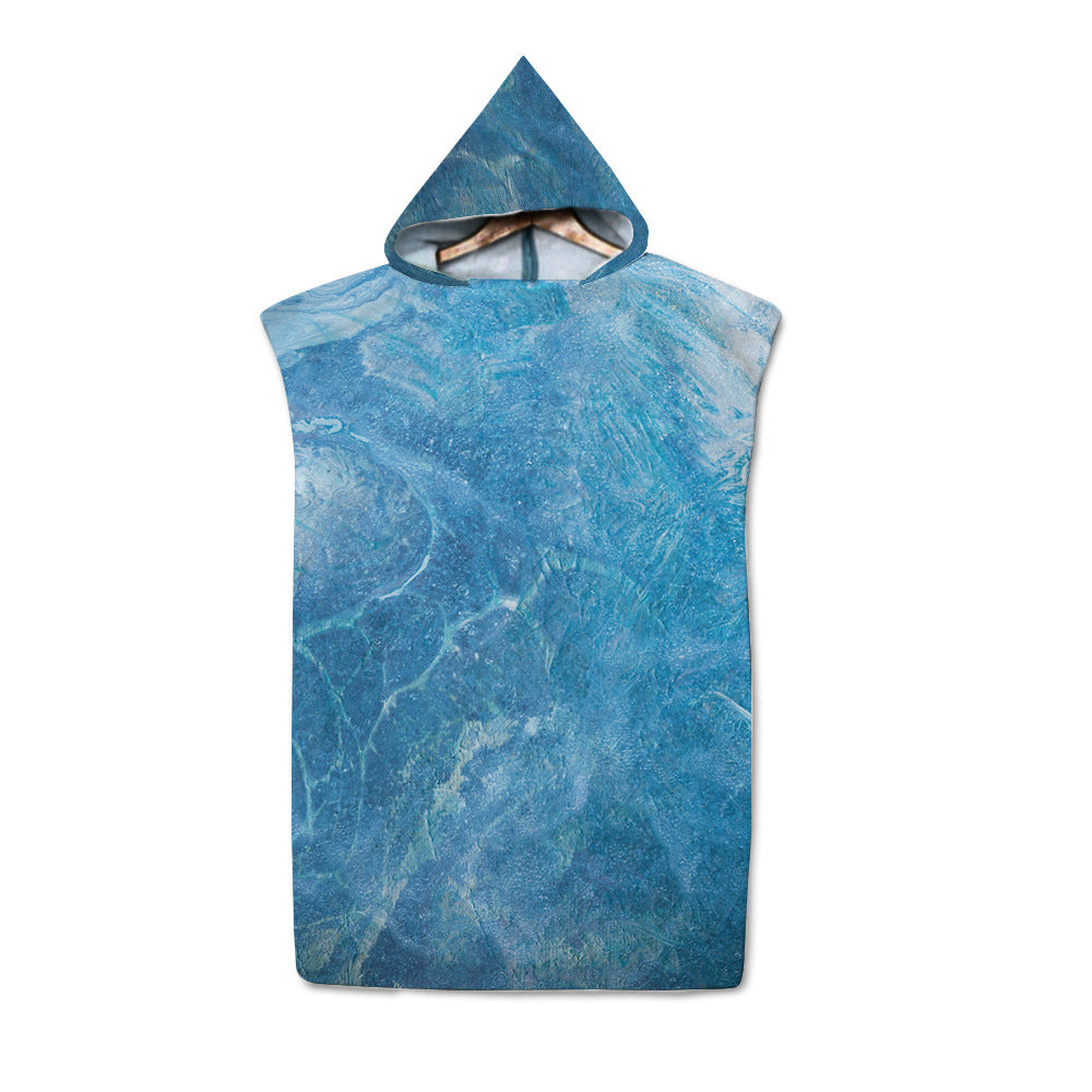 Beach Sun Protection Changing Hooded Cloak, Wearable Beach Swimming Towel