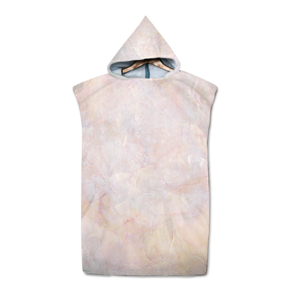 Beach Sun Protection Changing Hooded Cloak, Wearable Beach Swimming Towel